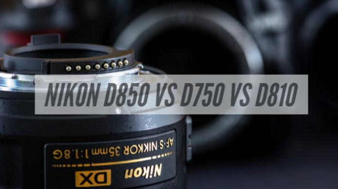 Nikon D850 vs D750 vs D810