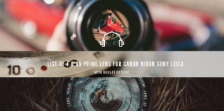 List of f 0.95 Prime Lens For Canon Nikon Sony Leica