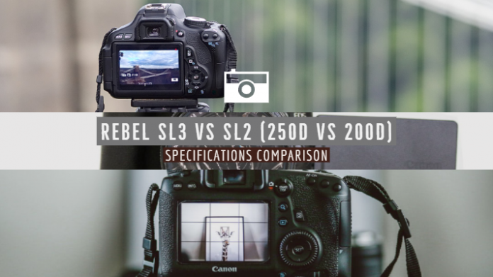Rebel SL3 vs SL2 (250D vs 200D) Specifications Comparison