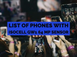List of Phones with ISOCELL GW1 64 MP Sensor