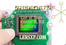 List of Sony Exmor R, RS Sensors