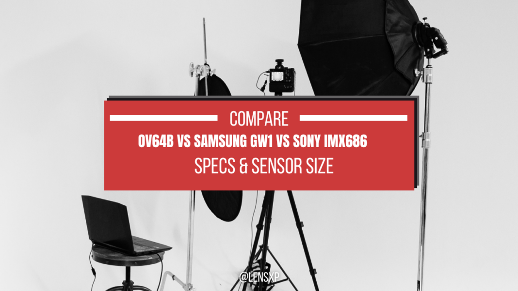 Omnivision OV64b vs Samsung GW1 vs Sony IMX686