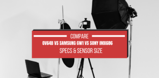 Omnivision OV64b vs Samsung GW1 vs Sony IMX686