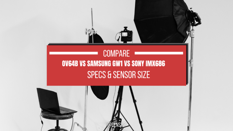 Omnivision OV64b vs Samsung GW1 vs Sony IMX686 – Specs & Sensor Size