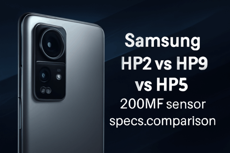 Samsung HP2 vs HP9 vs HP5: 200MP Sensor Specs Comparison