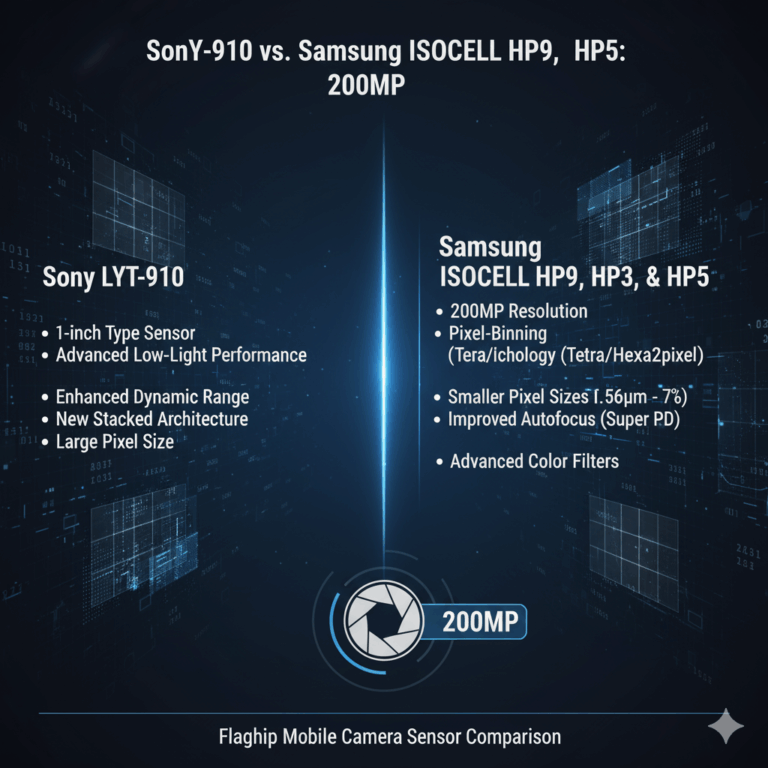 Sony LYT-910 vs. Samsung ISOCELL HP9, HP3, & HP5: 200MP