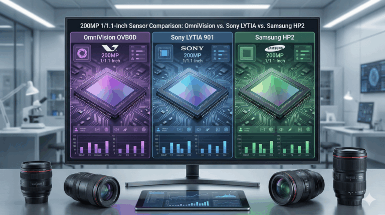 Comparing OmniVision OVB0D vs. Sony LYTIA 901 vs. Samsung HP2: 200MP 1/1.1-Inch