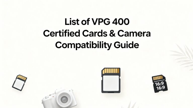 List of VPG 400 Certified Cards & Camera Compatibility Guide