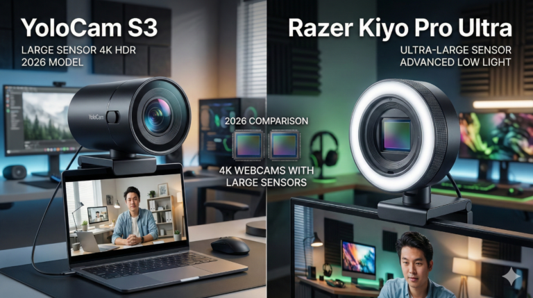 4K Webcams with Large Sensors: 2026 Comparison (YoloCam S3 vs. Razer Kiyo Pro Ultra)