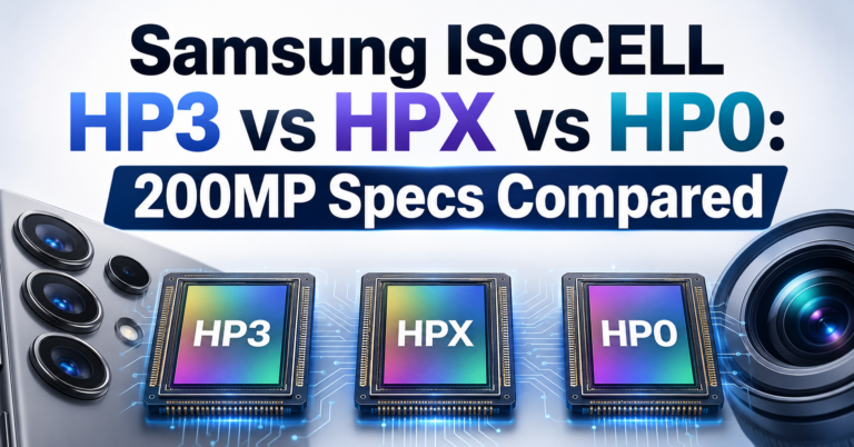 Samsung ISOCELL HP3 vs HPX vs HP0: 200MP Specs Compared